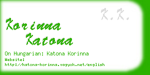 korinna katona business card